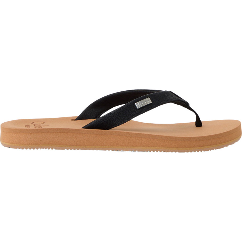 2026 Reef Womens Baja Sands Flip Flops CJ9084 - Black / Tan